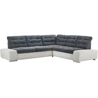 sit&more Ecksofa »Pale L-Form«, inklusive Kopfteilverstellung, wahlweise mit Bettfunktion im modernen Design, 280 x 75-84 x 252, Materialmix Weiß/Anthrazit