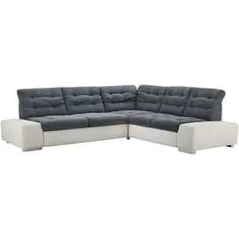 sit&more Ecksofa »Pale L-Form«, inklusive Kopfteilverstellung, wahlweise mit Bettfunktion im modernen Design, 280 x 75-84 x 252, Materialmix Weiß/Anthrazit