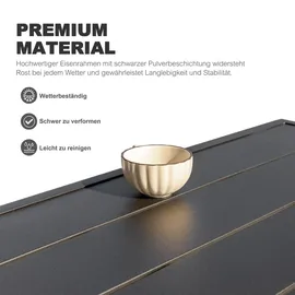 avestar Esstisch 94 x 94 x 73 cm Schwarz