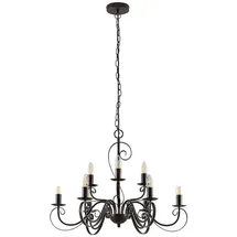 LINDBY Kronleuchter Caleb dimmbar, Braun aus Metall für Flur / Treppenhaus Von Lindby