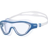 arena The One Mask Anti-Fog Schwimmmaske für Erwachsene, Schwimmmaske mit Großen Gläsern, UV-Schutz, Selbstjustierender Nasensteg, Orbit-Proof Dichtungen, Blau (Clear-Blue-White)