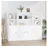 vidaXL Highboard 3 Stk. Weiß