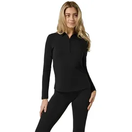 super.natural LUX Zip Polo schwarz XL