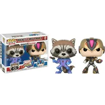 Funko Pop! Marvel vs. Capcom: Rocket vs. Mega Man X Vinyl Bobble-Head 2er Pack