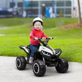 Homcom Elektro-Quad Kinderquad mit USB-Anschluss, Kindermotorrad mit MP3-Musikplayer, Scheinwerfer, Kinderfahrzeug für Kinder 3-5 Jahre, 3-6 km/h, Aosom.de