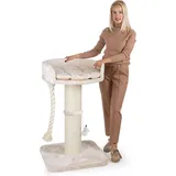 Happy Pet HAPPYPET Premium Kratzbaum Stabil für große Katzen Kletterbaum, 100 cm, Creme