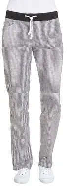 Kochhose Damen Schrittlänge ca. 80cm schwarz/weiß 08/7220/25, Größe 46 - schwarz/weiß - 46