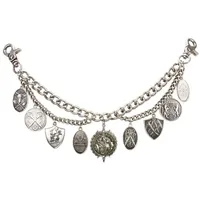 Moschen-Bayern Trachtenlederhose Charivari Herren Kette Schmuck Lederhosen Anhänger Silber Oktoberfest silberfarben