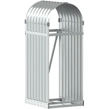 vidaXL Kaminholzregal Verzinkter Stahl 40 x 45 x 100 cm Silber