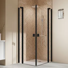 Breuer Elana 2.0' mit Eckeinstieg mattschwarz 90 x 90 x 200 cm