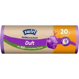 Swirl Duft-Müllbeutel Vanille-Lavendel 20 L Reißfest & Rolle 12 Stück