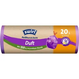 Swirl Duft-Müllbeutel Vanille-Lavendel 20 L Reißfest & Rolle 12 Stück