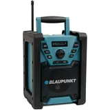 Blaupunkt BSR 200 DAB+ Baustellenradio mit Akku – Tragbares Radio mit Bluetooth robust (AUX-IN, 5 Watt RMS, Schutzklasse IPX5) - Blau