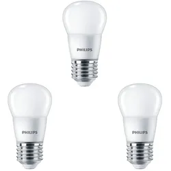 Philips - 3-pack Leuchtmittel LED 5W Kunststoff Krone (470lm) E27 - cm - 8.7 cm