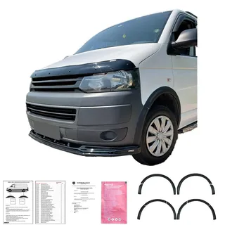 am carparts gmbh & co kg Radlaufschutz Radlaufleisten kompatibel mit VW T5 T5 1 2003 bis 2015 10 TLG mit ABE