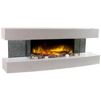 Chemin'Arte Elektrischer Wandkamin Lounge Weiß 120 cm mit LED-Flammeneffekt