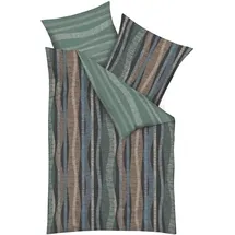 KAEPPEL Curvy Gestreift Grau 135 x 200 cm + 80 x 80 cm