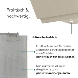 Wiggo A942C Wand-Dunstabzugshaube creme