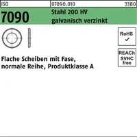 Reyher Unterlegscheibe ISO 7090 Fase 16 Stahl 200 HV galvanisch verzinkt 250 Stück