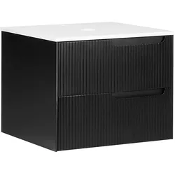 Bad-Wandschrank 60 x 52 cm Schwarz QUINTELA