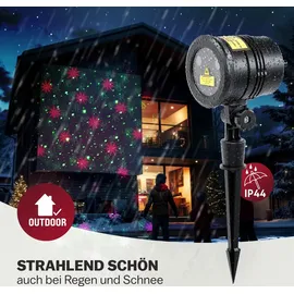 monzana LED Projektor Weihnachten Außen Farbwechsel Grün Rot Beleuchtung Projektorlampe Weihnachtsdeko Weihnachtsbeleuchtung Projektionslampe