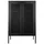 VCM ebuy24 Melbourne Vitrinenschrank mit Drahtgittertüren, Schwarz