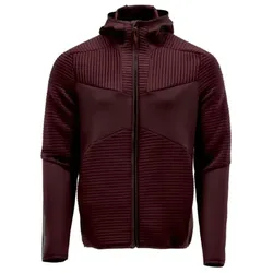 22603-681 Fleece Kapuzensweatshirt mit Reißverschluss, bordeaux, 3XL