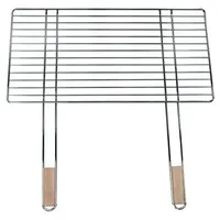 Master Grill Party Grillrost 68x40cm mit 2 Holzgriffen Stahl