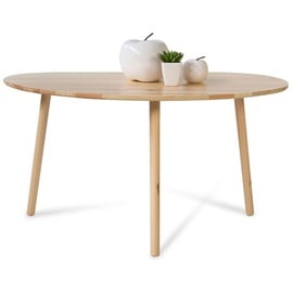 Homestyle4u 1881, Beistelltisch Natur Couchtisch Holztisch Nierentisch Kiefer