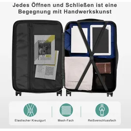 LALAHO Koffer-Set 4-tlg. beige/blau/schwarz/türkis