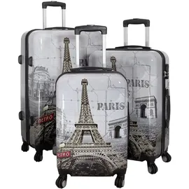 warenhandel könig Paris Koffer-Set 3-tlg. grau