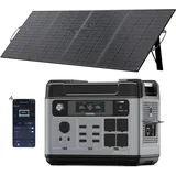 OUKITEL P2001 Pro 3200W (7200W Peak) Tragbare Powerstation Mit 200-W-Solarpanel, 2048Wh Solargenerator mit LiFePO4 Akku, 0–80% in 45 Min.Laden, 1000W MPPT,APP, USV, Portable Power Station