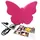 8 seasons design GmbH Motivleuchte Shining Butterfly 40 cm Kunststoff wetterfest 1 Stück rosa