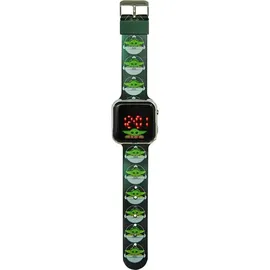 Star Wars The Mandalorian LED digitale Armbanduhr Grün