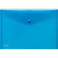 FolderSys Sichttasche A4 Druckknopf Transparent blau