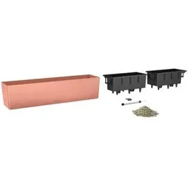 LECHUZA Balconera Color 80 Komplettset 80 x 19 x 19 cm korallrot