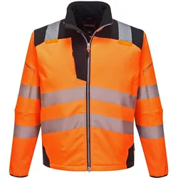 Warnschutz Softshelljacke "T402" PW3 - L - orange/schwarz