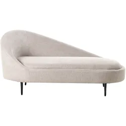 Linksseitige Chaiselounge VALREAS Stoff Taupe