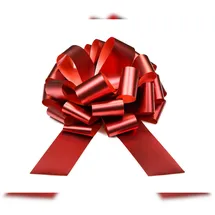 Partydeco Geschenkschleife 30cm Ziehschleife wetterfest groß Dekoschleife Auto Tür Eröffnung Weihnachtsschleife Geschenk Weihnachten Hochzeit Geburtstag Rot