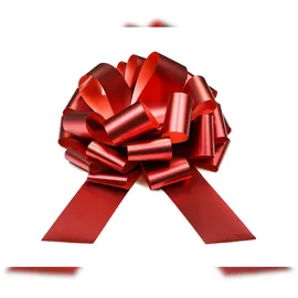 Partydeco Geschenkschleife 30cm Ziehschleife wetterfest groß Dekoschleife Auto Tür Eröffnung Weihnachtsschleife Geschenk Weihnachten Hochzeit Geburtstag Rot