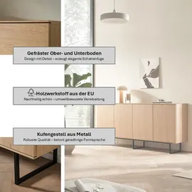 Home Affaire Sideboard 200 x 90 x 40 cm Beige / Braun