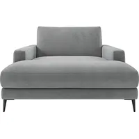 INOSIGN Chaiselongue Downtown Loungemöbel zum Relaxen, B/T/H: 132/170/84 cm, auch in Bouclé, Cord und Easy care - leicht mir Wasser zu reinigen silberfarben