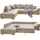 luma-home schönes für dein zuhause Ecksofa modern Schlafsofa Eckcouch Polsterecke L-Form Ottomane links Cord Beige / 17204 - Beige