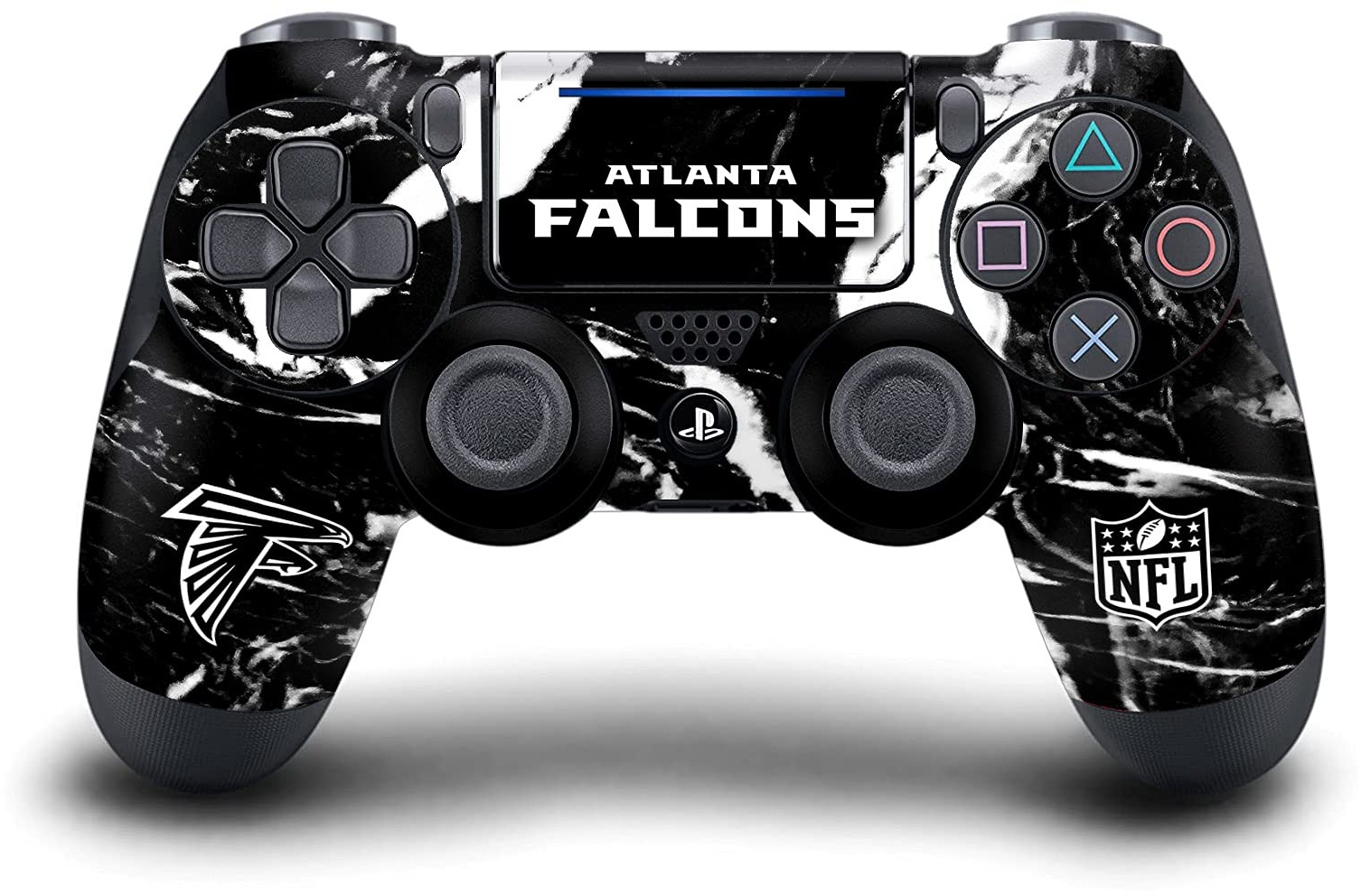 Head Case Designs Offizielle NFL Marmor Atlanta Falcons Vinyl Haut Gaming Aufkleber Abziehbild Abdeckung kompatibel mit Sony Playstation 4 PS4 DualShock 4 Controller