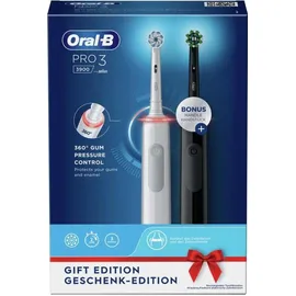 Oral-B Pro 3 3900 weiß + 2. Handstück Black-White Edition