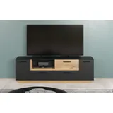 INOSIGN TV-Bank »Premont«, (1 St.), ca. 187 cm breit, zweifarbiger TV-Schrank, moderne Eiche, stehend schwarz