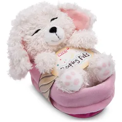 NICI Kuscheltier Hund Pudel im Körbchen 12cm GREEN