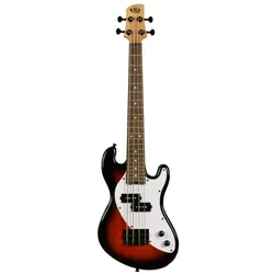 KALA UB SB TB FS U-Bass Solid Body 4-String Fret Solid Body E-Bass inkl. Bag, tobacco burst