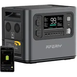 AFERIY 2400W Tragbare Powerstation, 2048Wh LiFePO4 & 1,5Std Schnellladung Solargenerator, 13 Ausgänge, <10ms USV, Sinuswelle 230V, BMS, für Off-Grid/Notfall/Garten/Wohnmobil/Camping