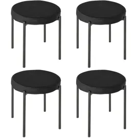 Homcom 4er-Set Esszimmerhocker Stapelbar 41 5 x 41 5 x 46 cm